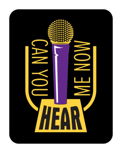 school speakers | can you hear me now logo